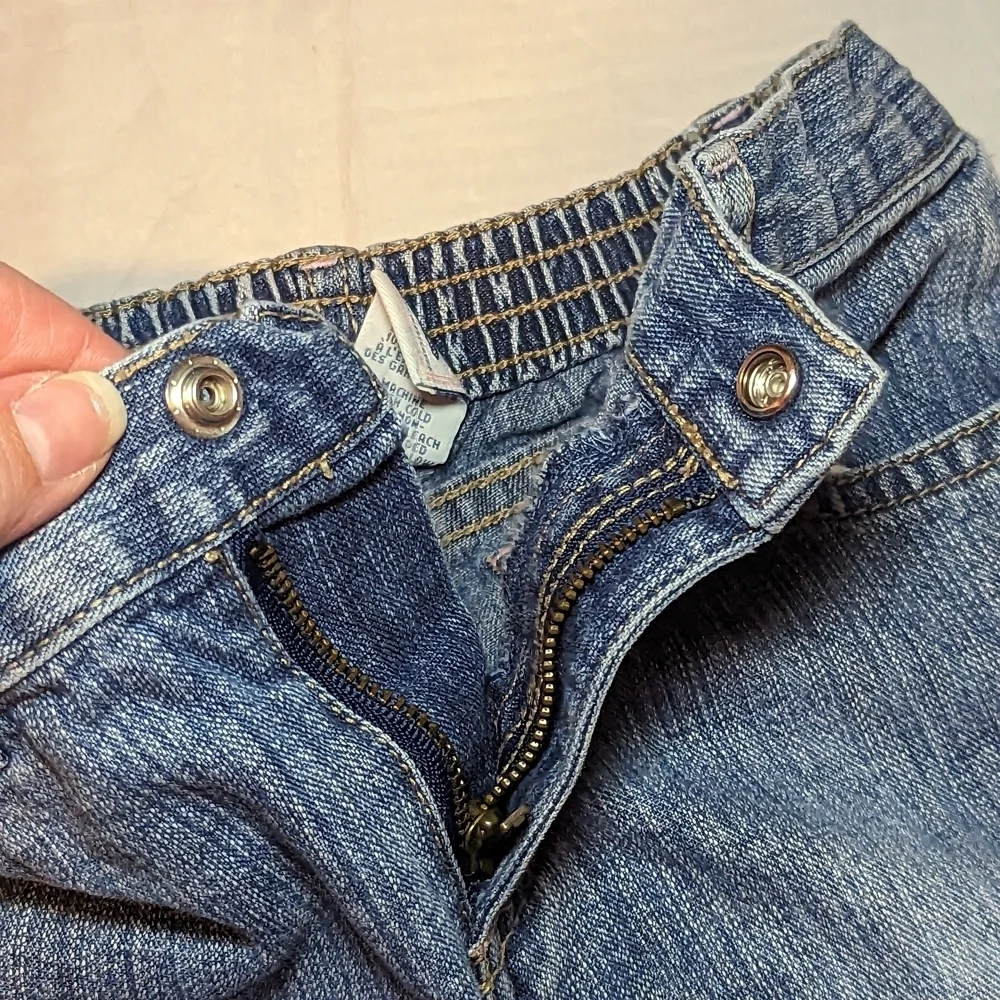 Old Navy Kids Blue Jeans with Snowman Design